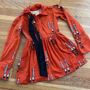 Hugo Loves Tiki Bunny Collared Dress nwot